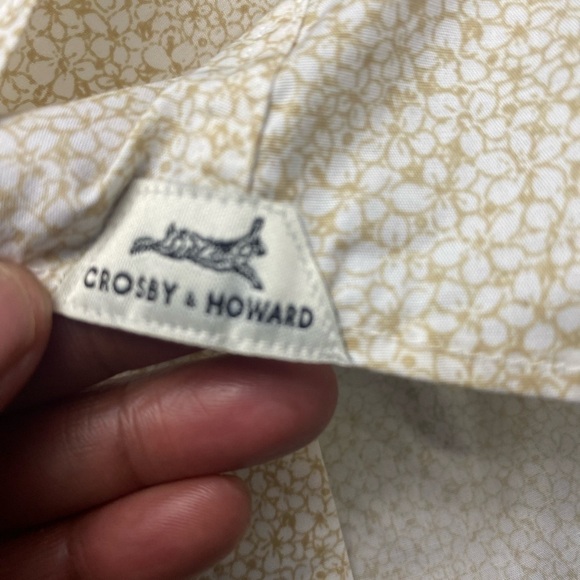 Crosby & Howard stretch Button Down Long Sleeve Shirt Mens M - Picture 8 of 9